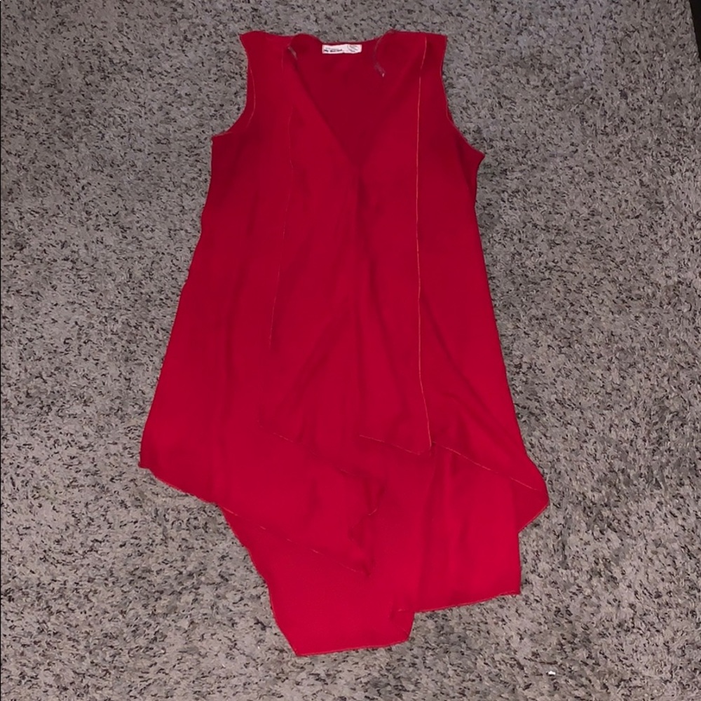 Bright red shirt